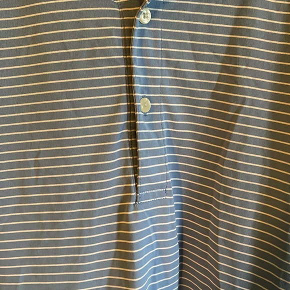 Jack Nicklaus Performance Men's Blue & White Striped Golf Polo Shirt Size XL - Picture 4 of 6